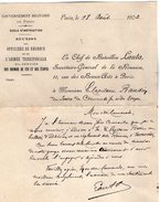 VP7188 -  Lettre De Mr Le Chef De Bataillon LAUTA De L'Armée Territoriale à PARIS - Services Des Chemins De Fer - Documenti