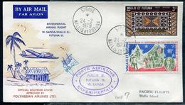 WALLIS ET FUTUNA - N°190 + PA N°58 / LETTRE AVION VOL EXPERIMENTAL WALLIS-SAMOA DE SIGAVE LE 24/2/1979 - SUP - Covers & Documents