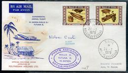 WALLIS ET FUTUNA - N°198 & 199 / LETTRE AVION VOL EXPERIMENTAL WALLIS-SAMOA DE SIGAVE LE 24/2/1979 - SUP - Storia Postale