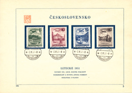 Czechoslovakia / First Day Sheet (1951/05) Praha 1 (9h): Czechosl. Spa (Karlovy Vary, Piestany, Marianske Lazne, Sliac) - Bäderwesen