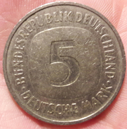 Germany Coin - 1991 D - 5 Deutsche Mark - 5 Marcos