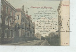 Solingen (Allemagne, Rhénanie-Nord-Westphalie) : Schwertstrasse Mit Gymnasium Im 1906 (lebendig) PF. - Solingen