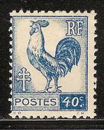 France Variété  N° 632 * "F" De RF (couleur Bleue) Sur Barre Centrale - Nuovi