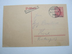 DANZIG , Ganzsache Mit Rs. Bildzudruck , Bedarfskarte Als Drucksache Aus Danzig Nach Kiel, Recht Selten - Postal  Stationery