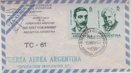 Argentina 1970 Operacion Marambio III Fuerza Aerea Argentina Cover (34348) - Voli Polari