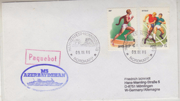 Russia 1986 M/s Azerbaydzhan Ca Hammersfest  Nordkapp 09.08.86 Cover (34354) - Sonstige & Ohne Zuordnung