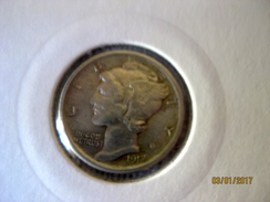 USA Dime 1917 (silver) - 1916-1945: Mercury