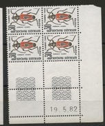 FRANCE - TAXE INSECTE 0,30 - N° Yvert 109** BLOC DE 4 COIN DATÉ DU 19/5/82 - 1960-.... Nuevos