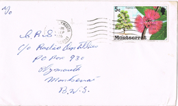 20896. Carta PLYMOUTH (Montserrat) 1976. Stamp Flowers, Flores - Montserrat