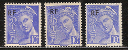 France Variété N° 657 ** RF Décalé Timbre De Droite Avec Charnière, Premier Timbre Surcharge Recto Verso - Unused Stamps