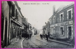 Cpa Argent Sur Sauldre Grande Rue 1919 Hotel Café Carte Postale 18 Cher Proche Cerdon Coullons Blancafort Aubigny Gien - Argent-sur-Sauldre