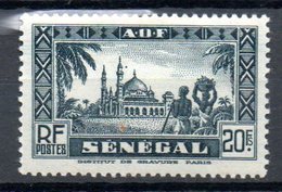 Senegal Mosquée De Djourbel 20f Noir 1935 N°137 - Ongebruikt