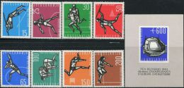 YG0007 Yugoslavia 1962 Shot Put Discus Championships Robe 8v+M MNH - Ungebraucht