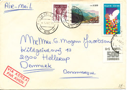 Brazil Cover Sent Air Mail To Denmark 10-12-1985 Topic Stamps - Brieven En Documenten