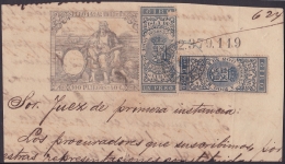 GIR-22 CUBA SPAIN ESPAÑA. REVENUE GIROS. 1888 USE ON SEALLED PAPER. - Timbres-taxe