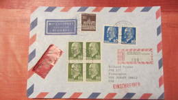 DDR-WU: R-Lp-Exp-Brief 60,80 Pf Ulbricht In MiF Mit Bund Portogenau Nach New Jersey USA Aus Rehna (619) Knr 1080(4)ua - Airmail