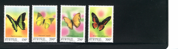 BURUNDI,1993, BUTTERFLIES ##706 - 708 & #708a $48.00 MNH - Neufs