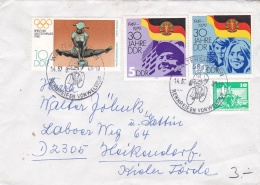 DDR Over Franked W/1980 Olympic Summer Games Posted  1980  (G64-98) - Summer 1980: Moscow