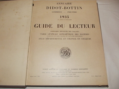 ANNUAIRE DIDOT-BOTTIN Commerce - Industrie 1935 GUIDE DU LECTEUR - Annuaires Téléphoniques