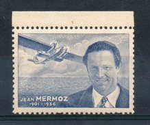 France. Vignette. Jean Mermoz - Luftfahrt