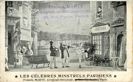 Spectacle - Artistes - Les Célèbres Minstrels Parisiens - Créateur Directeur Francis Marty 28 Rue Pigalle Paris - état - Entertainers
