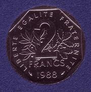 2 Francs Semeuse Nickel - 1988 - FDC - Monnaie Issue D'une Boite Fleurs De Coins - - 2 Francs