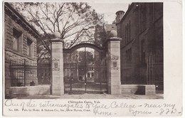 NEW HAVEN CT YALE UNIVERSITY Chittenden Hall Gates C1905 Vintage Connecticut Postcard - Howe & Stetson [6866] - New Haven