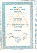 Action, Titre De 5000 Francs CFA Au Porteur Les Bois Du Cameroun - Africa