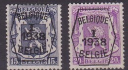 België/Belgique  Preo Typo N°333 + N° 334. - Typografisch 1936-51 (Klein Staatswapen)