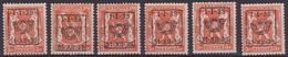 België/Belgique  Preo Typo 6x N° 420. - Sobreimpresos 1936-51 (Sello Pequeno)