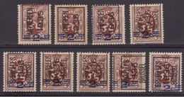 België/Belgique  Preo Typo 2x N° 287A + 2x N° 298A + 5x N° 299A. - Typo Precancels 1929-37 (Heraldic Lion)