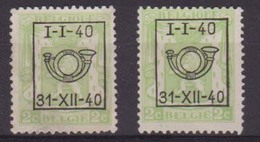 België/Belgique  Preo Typo N° 2x 437. - Sobreimpresos 1936-51 (Sello Pequeno)