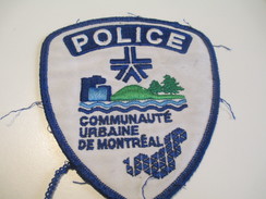 Écusson Tissu Ancien / Canada/ Québec/Police/ Communauté Urbaine De Montréal/ Années 1980            ET96 - Stoffabzeichen