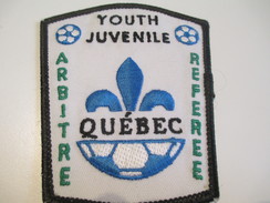 Écusson Tissu Ancien / Canada/ Québec/Sport / SOCCER/Arbitre/Juvénile/Referee/Youth/Années 1980            ET99 - Ecussons Tissu