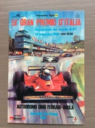 Cartolina Ufficiale Manifesto 51° Gran Premio F1 Autodromo Dino Ferrari Imola Con Sul Retro Annullo 14-9-1980 - Grand Prix / F1