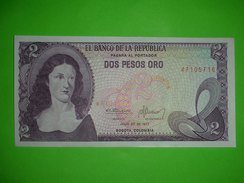 Colombia,2 Pesos,1977.,dos Pesos Oro,UNC,banknote,paper Money,bill,geld - Colombia