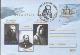 ARCTIC EXPEDITION, FRAM SHIP, CREW, COVER STATIONERY, ENTIER POSTAL, 2005, ROMANIA - Expéditions Arctiques