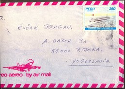 PERU - SUMERGIBLE  FERRE - SUBMARINE - AIRMAIL - 1983 - Sous-marins