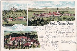 HIRSCHFELDE Zittau Restaurant Weinberg Color Litho Kloster Marienthal 15.8.1904 Gelaufen - Zittau