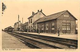 Delcampe - Dpts Divers- Ref-LL667- Cher - Avord - La Gare - Gares - Train - Trains - Lignes De Chemins De Fer - Carte Bon Etat - - Avord