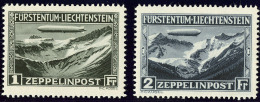 Poste Aérienne. Zeppelin. Nos 7, 8. - TB - Sonstige & Ohne Zuordnung