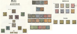 Bade. Collection. 1851-1905 (Poste, Service, Taxe), Petites Et Moyennes Valeurs, Nuances Et Obl Diverses. - TB, B Ou Pd - Altri & Non Classificati