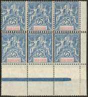 Piquages Multiples. No 20, Bloc De Six Cdf Dont Variété Piquages Sur La Bande De Trois Du Bas, Celle Du Ha - Other & Unclassified