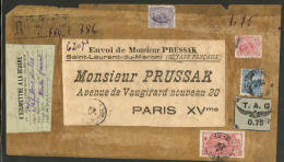 Poste Aérienne. TAG. No 4A (def) + Poste 53 + 54 + 63 + 82, Sur étiquette De Colis Prussak, Obl 18.12.23. - Other & Unclassified