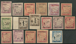 Collection. 1903-1904, 17 Ex Entre Les N°1 Et 19 (dont 4b), Des Ex Fortes Charnières Ou (*). - TB Ou B - Other & Unclassified