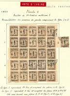 No 8, Reconstitution Du Panneau Gauche De 25 Ex + Paire Mill. 3, Avec Variétés Sans Accent Cases 8, 13 Et - Other & Unclassified