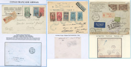 Poste Aérienne. Collection. 1930-1946, Ensemble De 15 Plis, Cachets Divers Dont 1ers Vols. - TB - Other & Unclassified