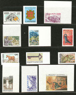 Lot. Non Dentelés. 1985-1988 (Poste, Taxe), Valeurs Moyennes Dont Bloc De Quatre. - TB - Other & Unclassified