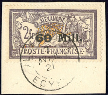 ALEXANDRIE. Type II. No 48a, Obl Cad 7 Avril 21 Sur Petit Fragment. - TB - Other & Unclassified