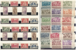 GRANDES SERIES COLONIALES. Collection. 1937-1950 (Poste, PA), Complète Dont Expo Paris, NY, Curie, Etc. - TB - Vide